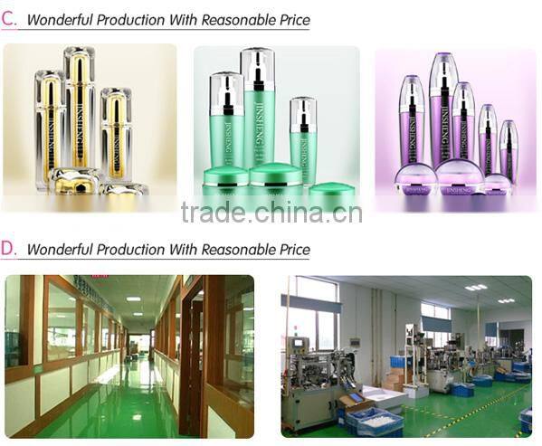 Popular taper shape plastic jars, acrylic cosmetic cream jars for personal care