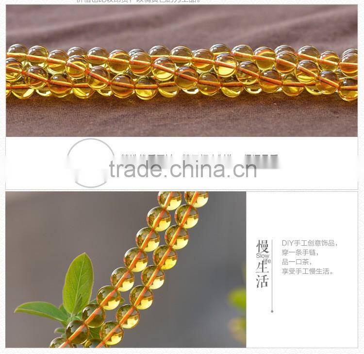 4mm 6mm 10mm 12mm 14mm synthetic yellow cheap AAAAA grade wholesale gemstones citrine