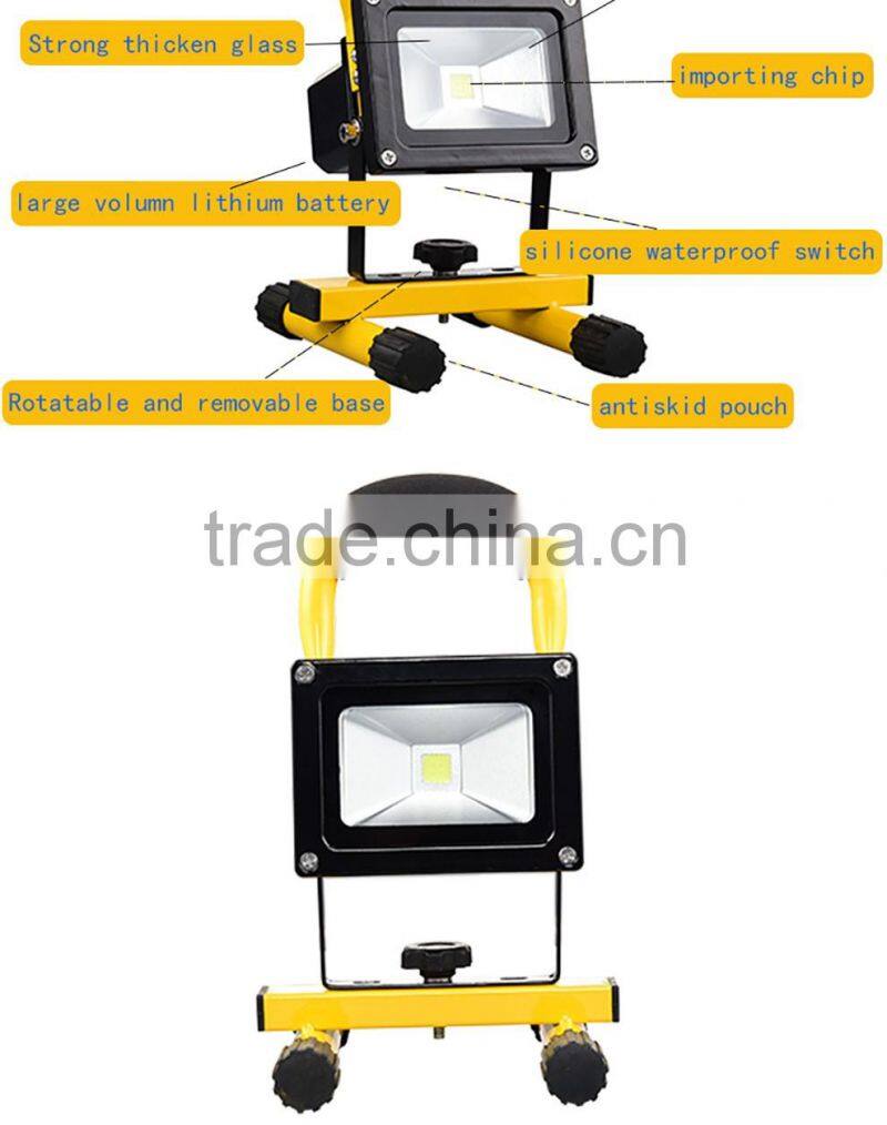 hand held work lamp rechargeable 10w flood light