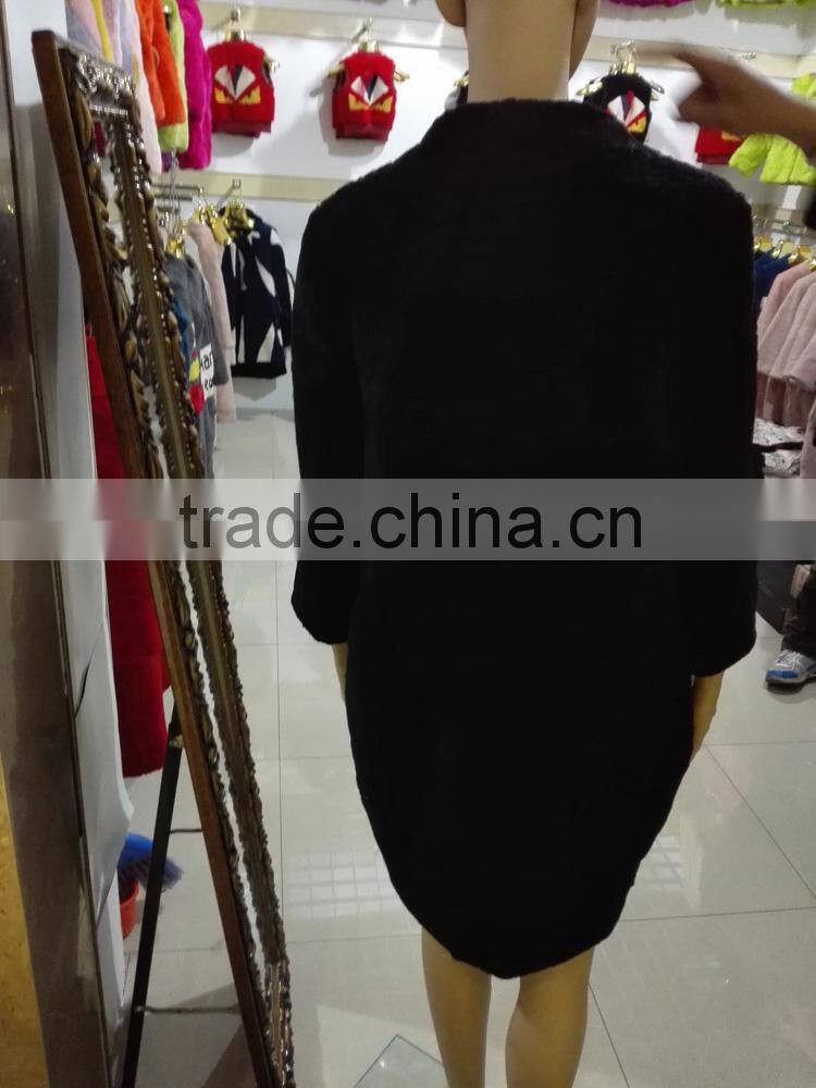 DIY fur coat with lamb fur DIY letters