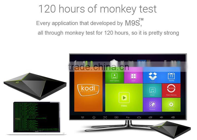 2016 New Arrival M9S Z8 S905 2G 16G Android 5.1 4K TV BOX 2.4G WIFI 1000M LAN Bluetooth KODI