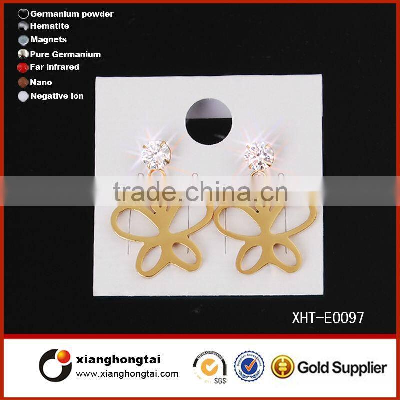 2014 New Arrive gold earring made of titanium