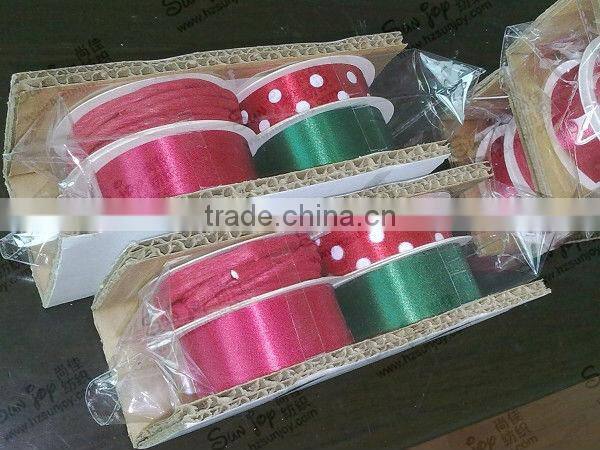 Single face slit edge colorful gift ribbon roll