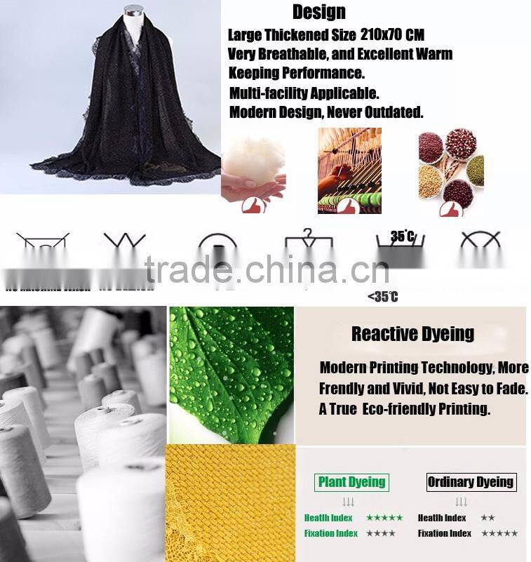 Cheap Price Gray Lace and Shiny Crystal Sequin Fashion Scarves for Women