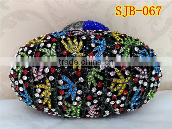 Latest fashion popular trend women crystal handbag with rhinestone in cute appearance for evening party