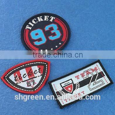 handmade damask woven badge for schoolboy