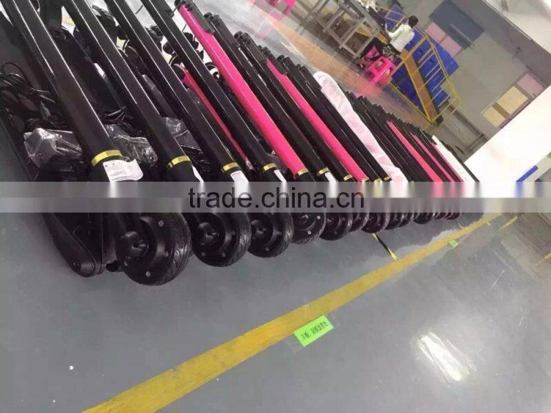 Carbon fiber folding electric scooter with 5 inch solid tires for adult