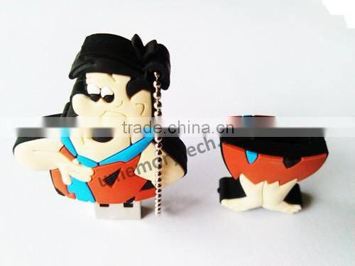 Fred Flintstone Style cartoon character USB2.0 usb flash hard drive 16gb 32gb