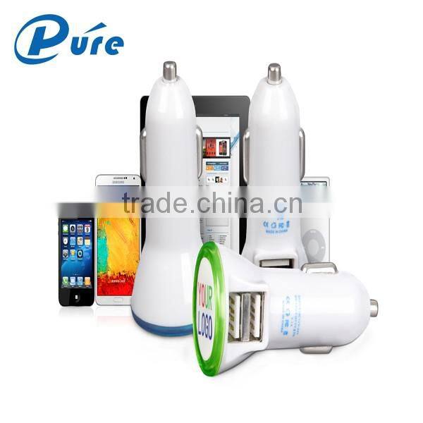 USB Car Charger for Mobile Phone Customized Car Charger with LED Light Universal Car Charger Accept OEM