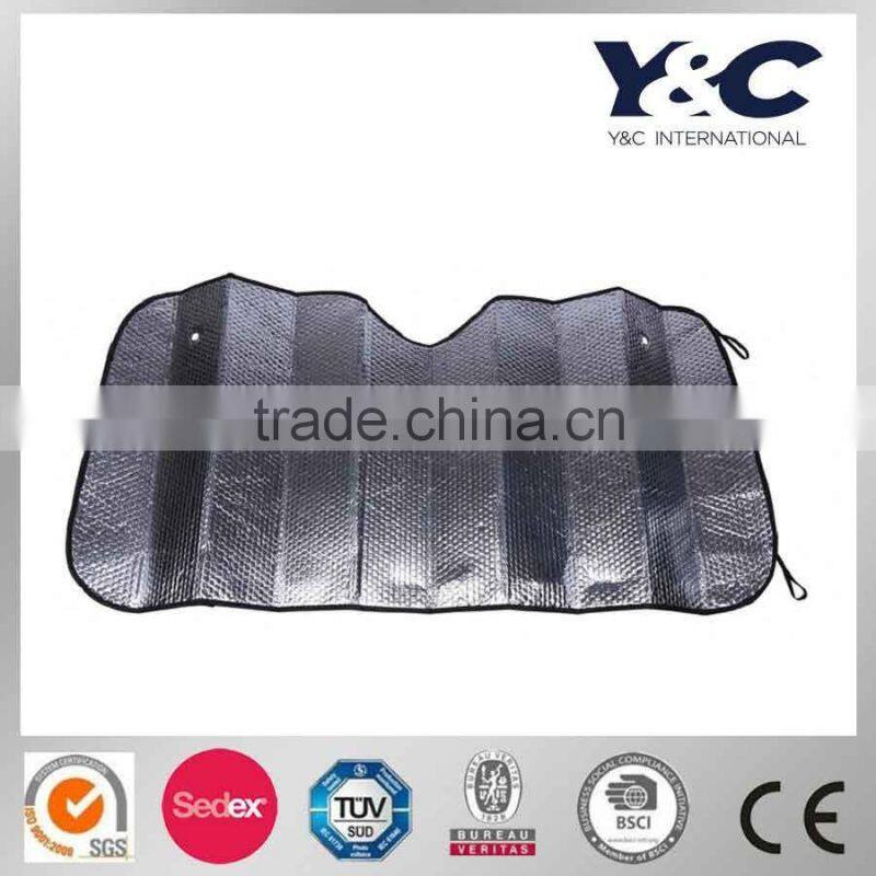 cheap silvery windshield sunshade for car
