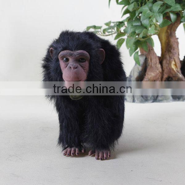 Garden decoration furry animal resin gorilla logo toy