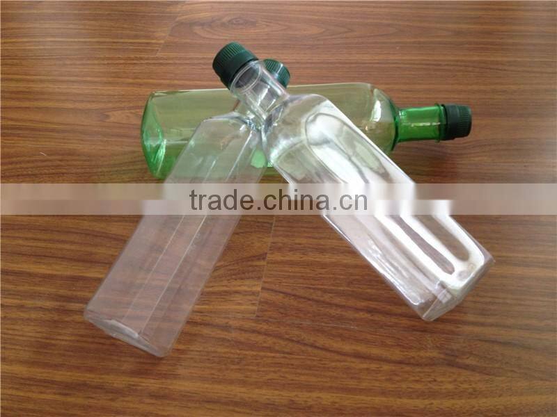wholesale 200ml 250ml 500ml 1000ml clear square olive oil / cooking oil plastic bottle