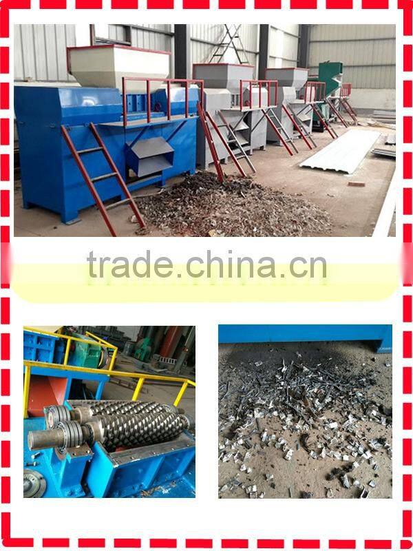 Indonesia single shaft 15kw waste paper shredder small model can bottles shredde