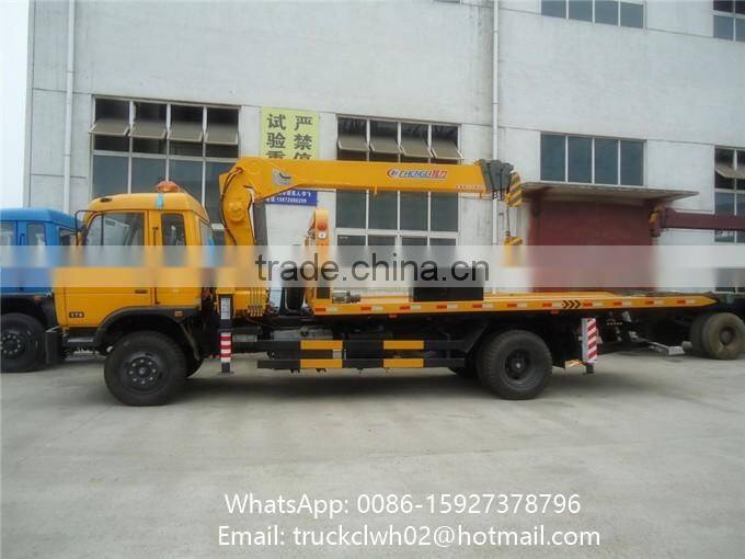 5-8 ton Hydraulic Engine Crane Mounted On Road Wrecker Truck