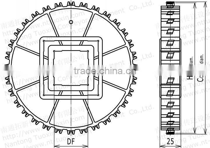 Plastic Sprocket for 1100 Plastic Conveyor Belt