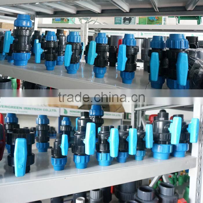 Single union PVC ball valve for PE pipe