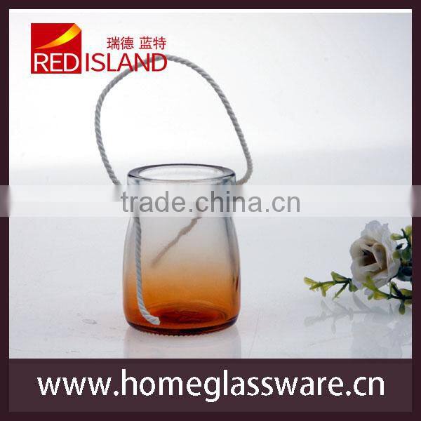 fashion storage decoration glass bottle hang with string