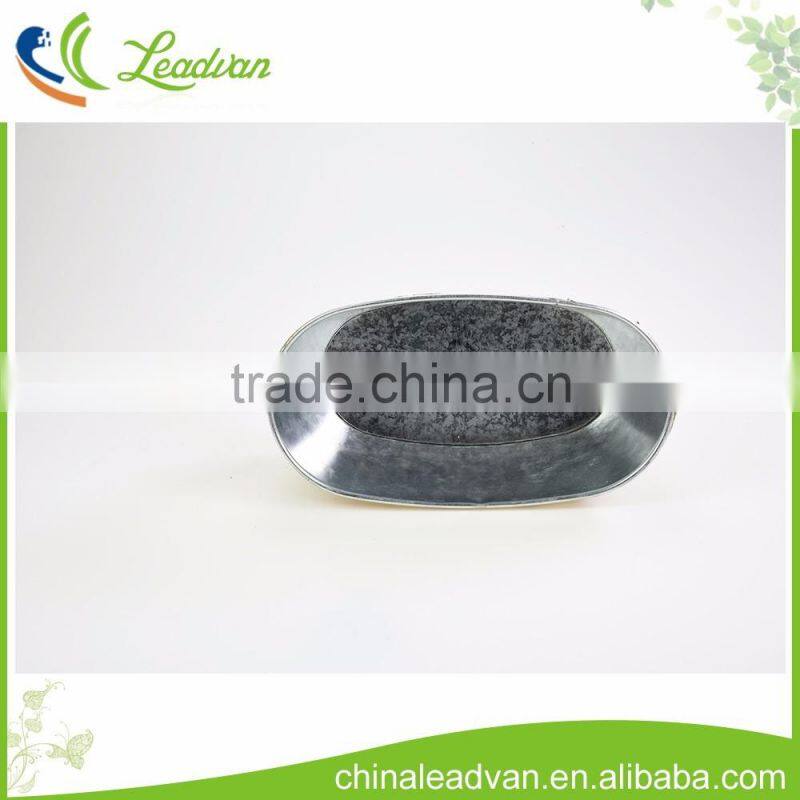 2017 factory promotion 10" handicraft metal mesh garden insert outdoor oval planter flower pots