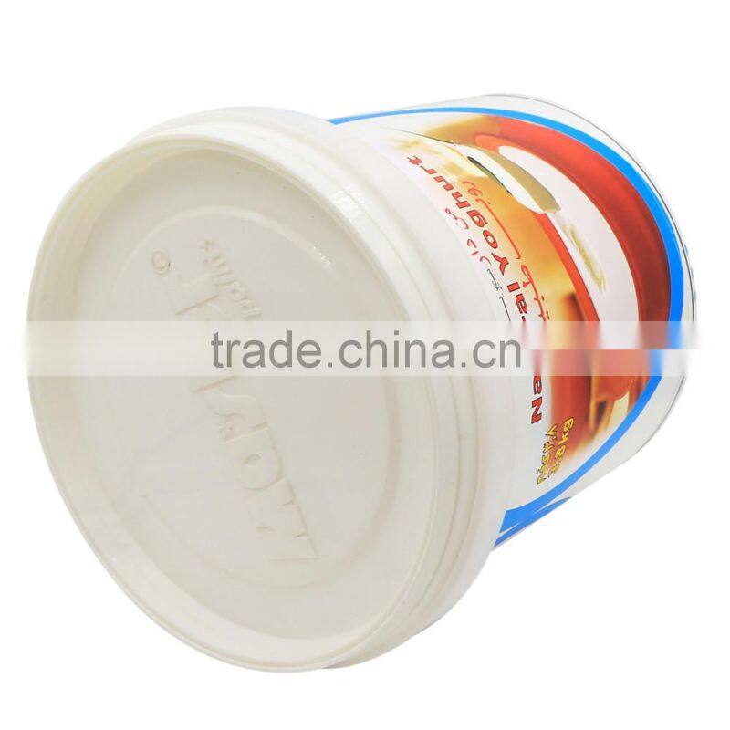Natural Yogurt Plastic Packaging with lid, Plastic Dairy Packaging Manufacturer