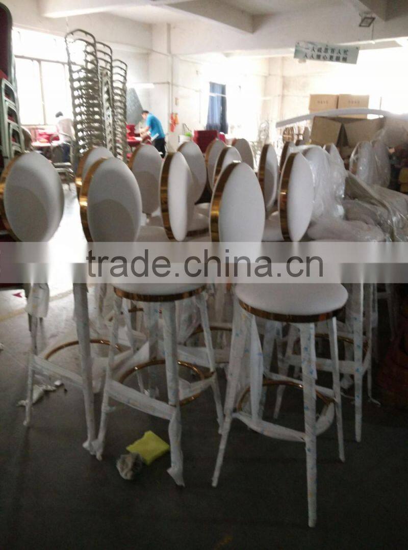 Metal frame Golden hot sale round back bar chair