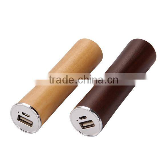 wooden power bank 2600mah, mobile power supply, portable usb battery