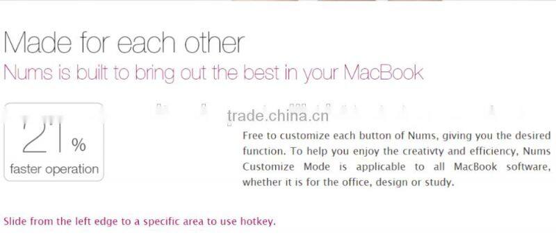 Ultra-Thin Smart Number Keypad For Macbook, Intelligent Touch Glass Keyboard, Thin Small Transparent Calulator Numberpad