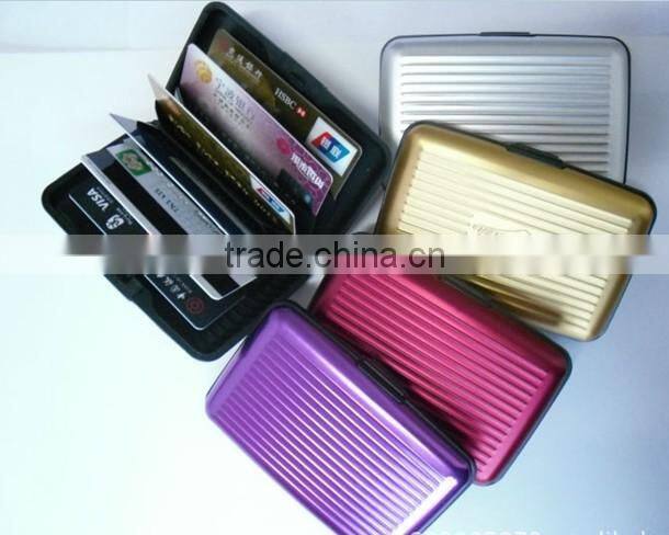 Pocket Business ID Credit Cards Wallet Holder Case Box Aluminum Metal Waterproof