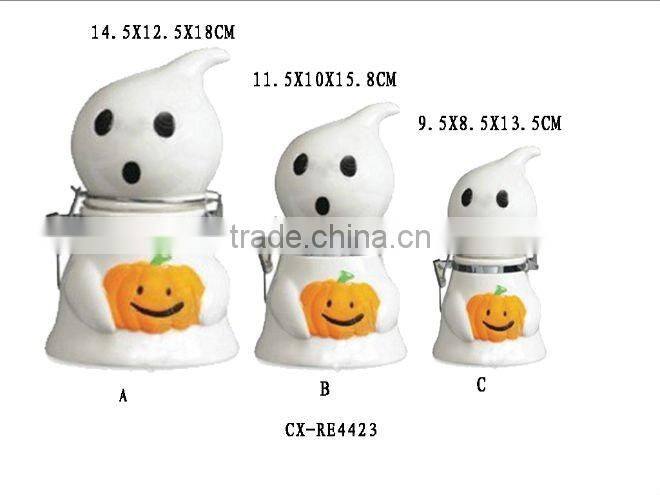 ceramic pumpkin --dolomite candle holder--electricplate finished pumpkin--Halloween Pumpkin Candle Holder