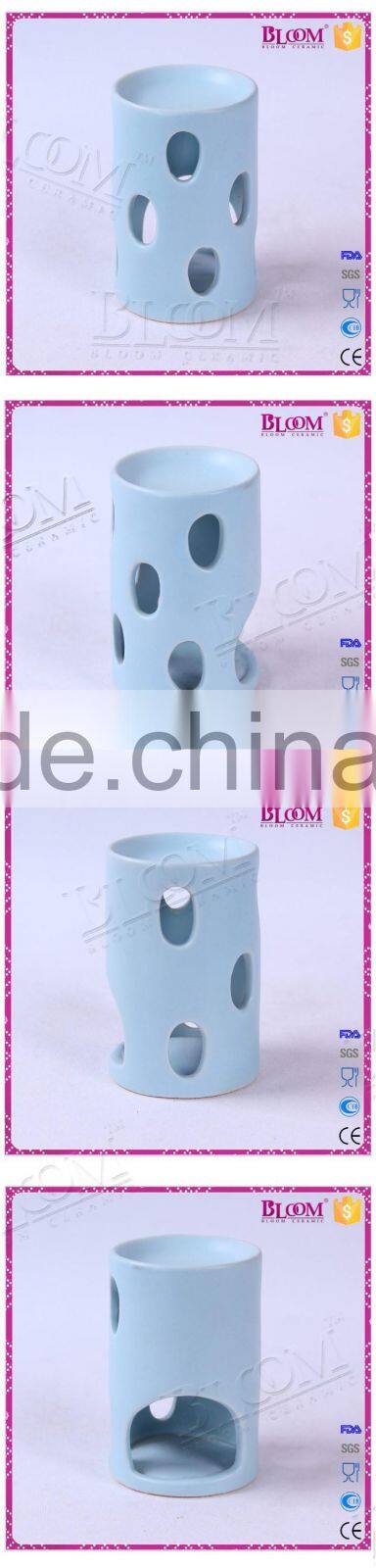 Handmade crafts hollow out desgin ceramic wax burner
