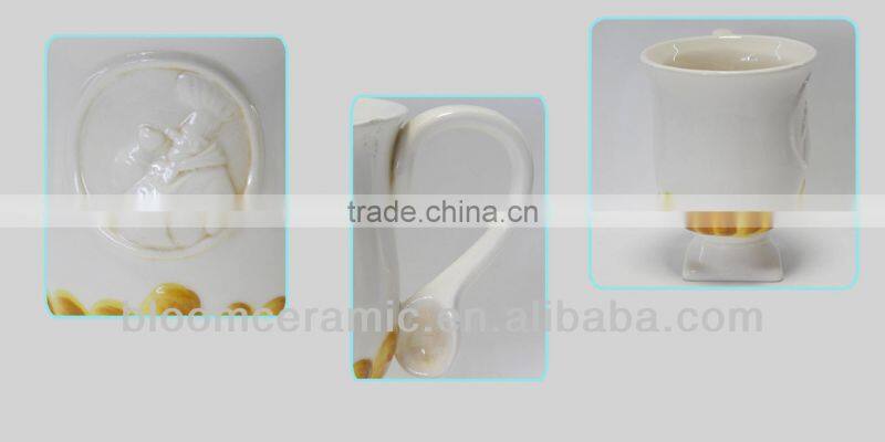 Cheap white ceramic coffee mug