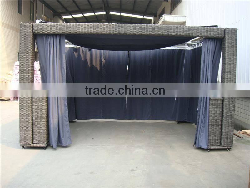 Outdoor Luxurious Rattan Pavilion Gazebo Garden Tent Supplies