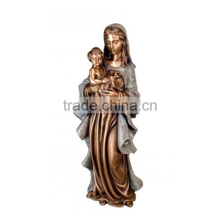 2015 new design garden decor bronze statue of virgin mary