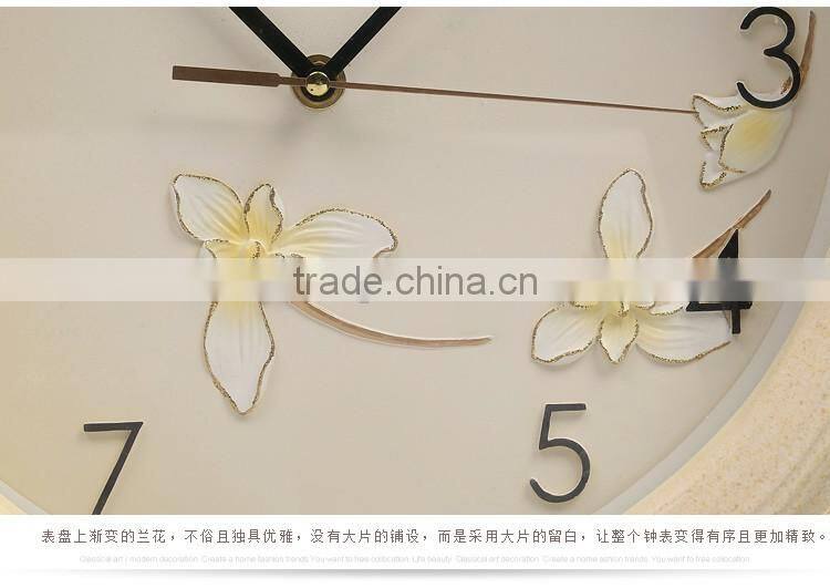 M0025 Momoda Living room Creative modern hanging fancy elegant 3D flower wall clock quiet quartz decoration large wall clock