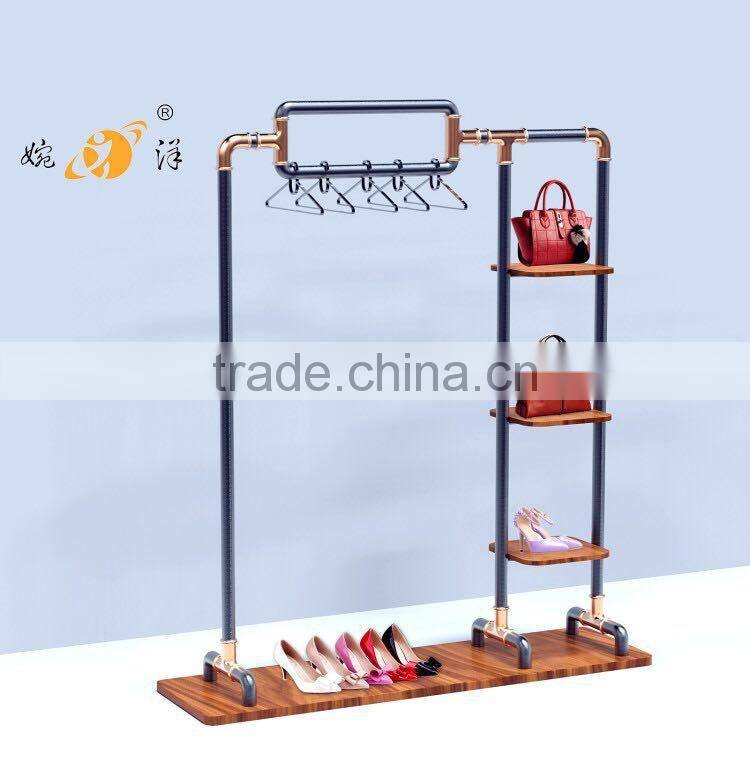 Custom made floor standing clothes hanger hat stand metal clothes display rack