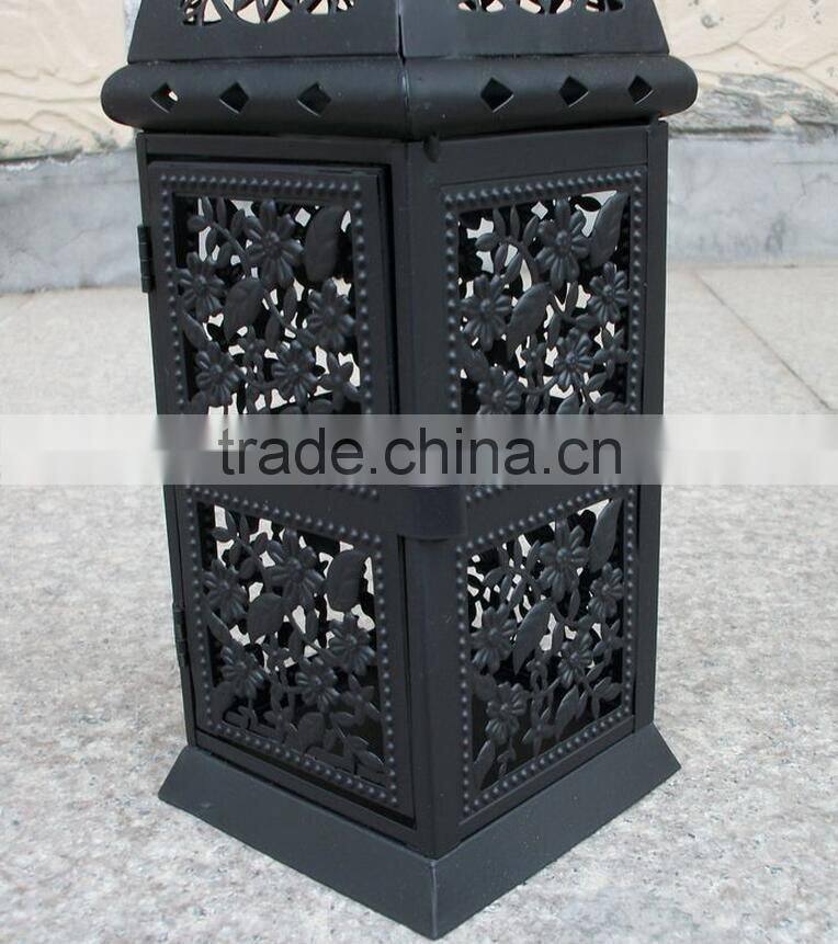 2017 black House Vintage Style OEM Moroccan Lantern Candle Holders