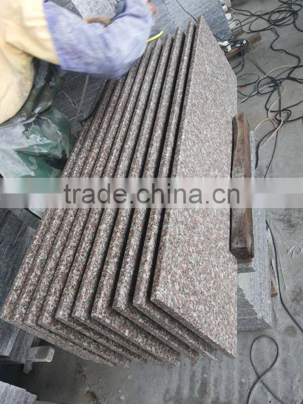 polished red granite G664 stair