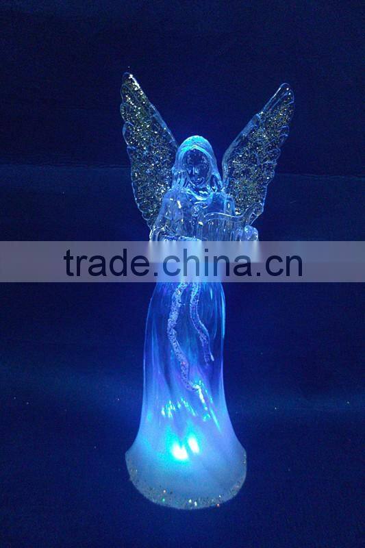 led plastic acrylic new christmas angel figurines statue for sale