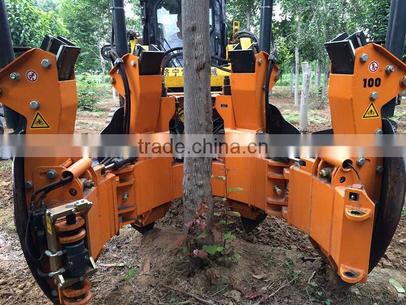 Tree transplanter tree spade with excavator