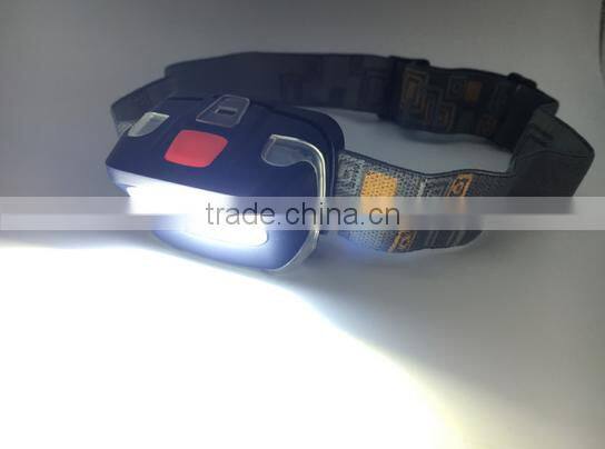 ip65 cob high power waterproof led head lamp with warning function
