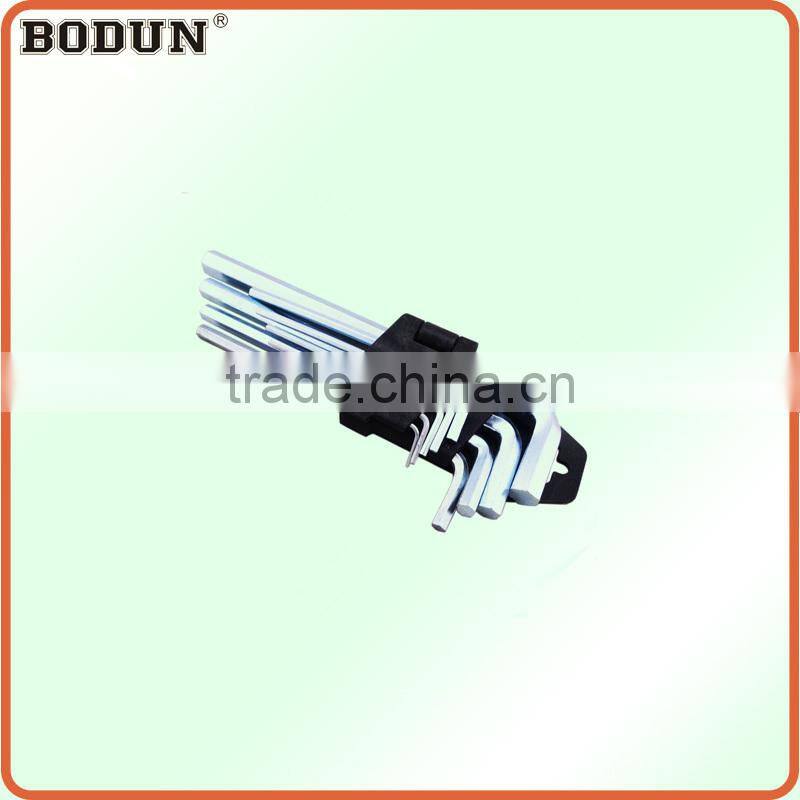 D3006 High quality 9pcs CR-V hex key wrench set-short handle