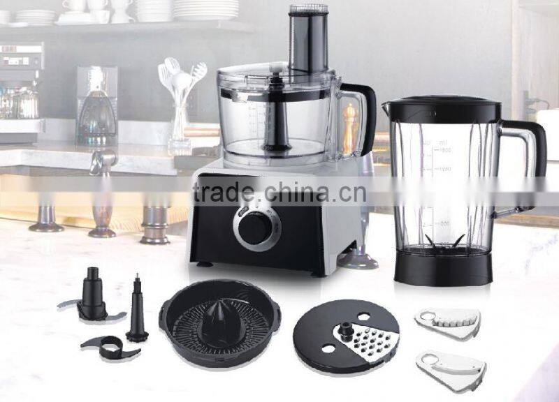 2015 New multi function food processor machine with stainless and plastic blade