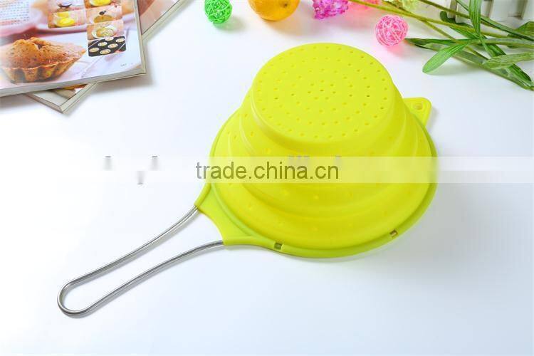 Folding Food Silicone Strainer,Silicone kitchenware,Kitchen tools