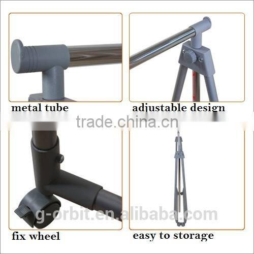 Adjustable & metal folding clothes hanger rack