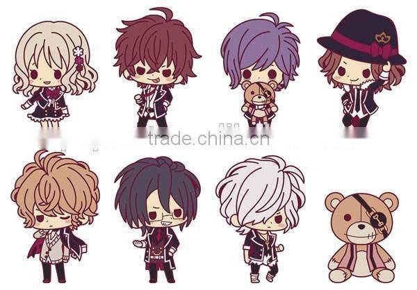 Promotional gifts rubber key chain silicone key chain/custom soft pvc keychains