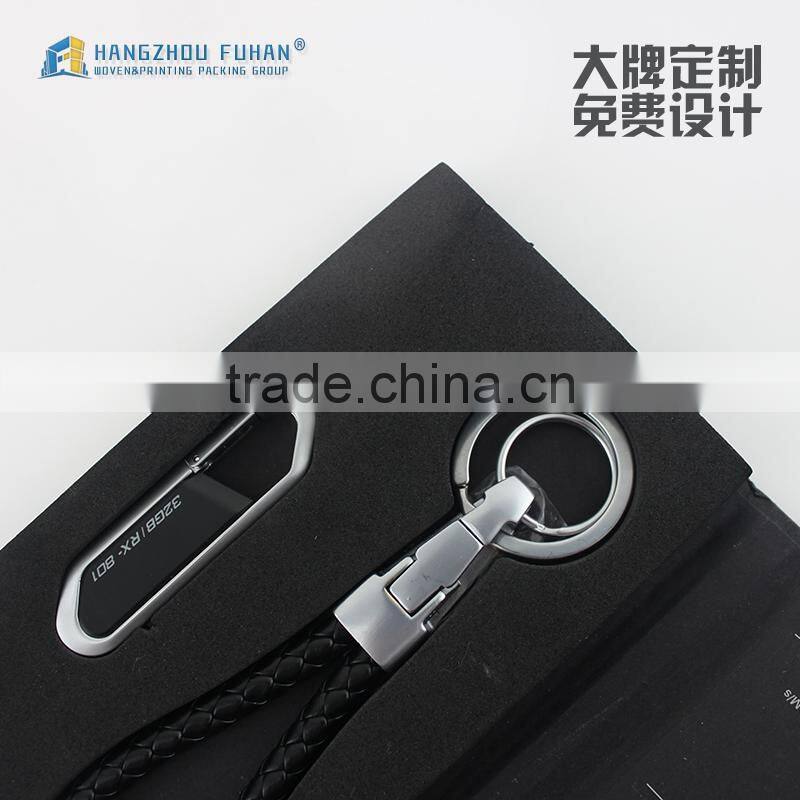 Customized Hard Keyring Packing Box with Sleeve