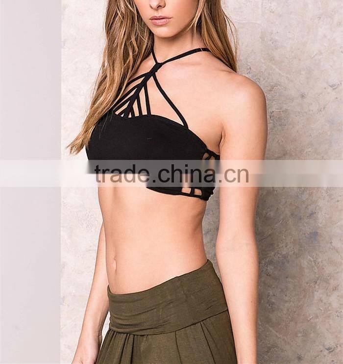 Lingerie mature women sexy 2016 black strappy lingerie brfalette HSB3798