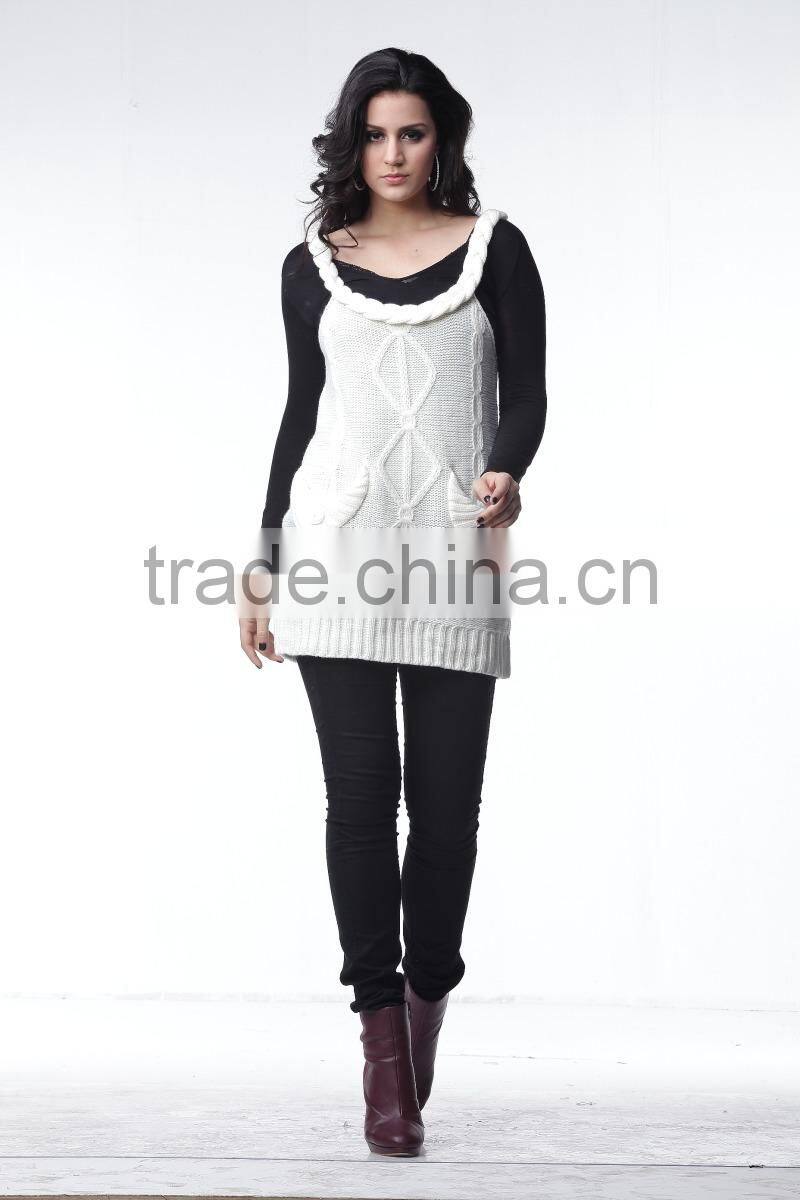 Hot Selling Women Sleeveless Crochet Sweater,Strap Shoulder Sweater Dress For Autumn