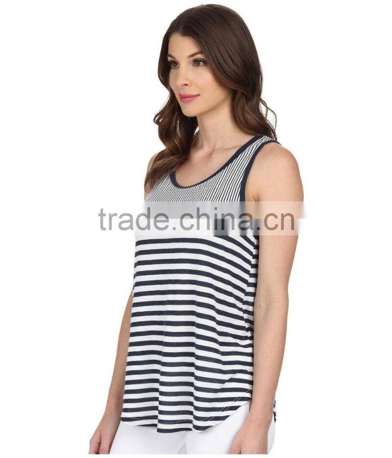 Guangzhou garment sublimation custom stringer tank top wholesale plain loose tank top for women in bulk
