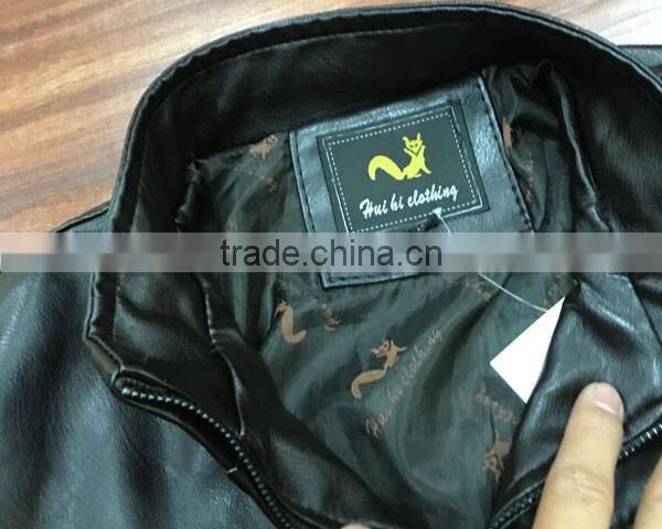 Mens black PU jacket stock