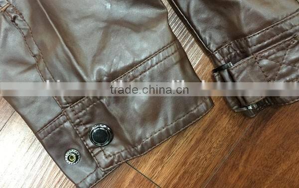 factory supply plus size PU apparel stock jacket